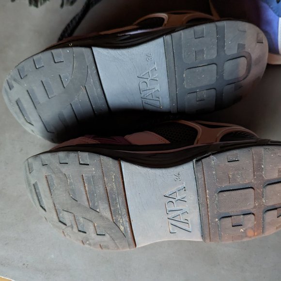 Zara MULTI-PIECE TECHNICAL SNEAKERS | US Women's 7 / Kids 4 - Picture 12 of 15